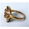 Image 2 : A 14K ROSE GOLD DIAMOND AND RUBY RING
