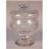 Image 2 : A COLORLESS GLASS FOOTED COVERED COMPOT