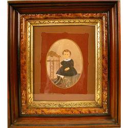 A FRAMED VICTORIAN WATERCOLOR