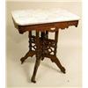 Image 1 : A VICTORIAN MARBLE TOP WALNUT CENTER TA