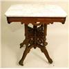 Image 2 : A VICTORIAN MARBLE TOP WALNUT CENTER TA