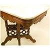 Image 5 : A VICTORIAN MARBLE TOP WALNUT CENTER TA