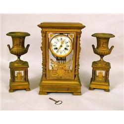 A NEOCLASSICAL STYLE THREE PIECE GARNIT