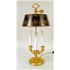 Image 1 : A TOLE BOUILOTTE BRASS TABLE LAMP
