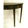 Image 3 : A BLACK PAINTED AND FLORAL DECORATED DE