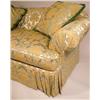 Image 2 : A CONTEMPORARY DAMASK UPHOLSTERED SETTE