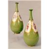 Image 1 : A PAIR OF GREEN GLAZED, PARCEL GILT, AN