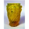 Image 1 : A "BACCHANTES" FROSTED GREEN GLASS VASE