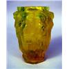 Image 2 : A "BACCHANTES" FROSTED GREEN GLASS VASE
