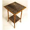 Image 2 : A BAMBOO AND FAUX LEOPARD SKIN COVERED 