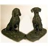 Image 1 : A PAIR OF BLACK PAINTED CAST IRON DOGS
