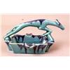 Image 2 : A TURQUOISE AND BLUE GLAZED SHAPED ASHT