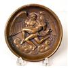Image 1 : A BRONZE CIRCULAR PLAQUE