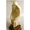 Image 3 : A MODERN ALABASTER SEATED FIGURE