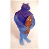 Image 1 : A BLUE GLASS CAT FORM SCULPTURE