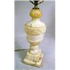 Image 3 : TWO CARVED ALABASTER TABLE LAMPS