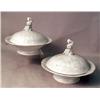 Image 1 : A PAIR OF GERMAN PORCELAIN FOOTED COVER