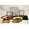 Image 1 : TWO GLASS AND METAL DISPLAY CASES