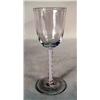 Image 2 : A SET OF SIX COLORLESS GLASS WHITE ENAM