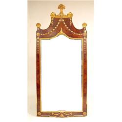 A GEORGE III STYLE PARCEL GILT AND MAHO