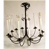 Image 1 : A BLACK PAINTED METAL TWELVE LIGHT CHAN