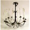 Image 2 : A BLACK PAINTED METAL TWELVE LIGHT CHAN