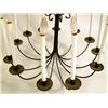 Image 3 : A BLACK PAINTED METAL TWELVE LIGHT CHAN