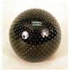 Image 1 : A ROUND GREEN GLASS PAPERWEIGHT