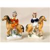 Image 1 : A PAIR OF POLYCHROME DECORATED PORCELAI
