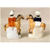 Image 2 : A PAIR OF POLYCHROME DECORATED PORCELAI