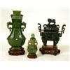 Image 1 : A GROUP OF CARVED STONE TABLE ARTICLES