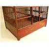 Image 2 : A CHINOISERIE DECORATED, BURGUNDY PAINT