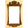 Image 1 : A GEORGE II FIGURED WALNUT LOOKING GLAS