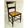 Image 1 : A BLACK PAINTED AND STENCIL DECORATED C