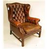 Image 2 : A CHIPPENDALE STYLE LEATHER UPHOLSTERED