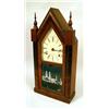 Image 1 : A FEDERAL EGLOMISE MAHOGANY STEEPLE CLO