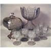 Image 1 : A GROUP OF COLORLESS PRESSED GLASS TABL