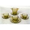 Image 1 : AN AMBER GLASS CHILDREN`S PARTIAL TEA S