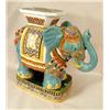 Image 1 : A POLYCHROME ENAMEL GLAZED CERAMIC ELEP