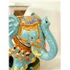 Image 3 : A POLYCHROME ENAMEL GLAZED CERAMIC ELEP