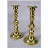 Image 2 : FOUR PAIRS OF CAST BRASS CANDLESTICKS