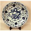 Image 1 : A LARGE BLUE AND WHITE DRAGON DECORATED