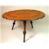 Image 1 : A PAINTED AND FLORAL DECORATED TILT TOP