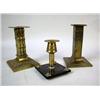 Image 1 : A GROUP OF THREE BRASS CANDLESTICKS