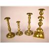 Image 1 : A GROUP OF FOUR BRASS CANDLESTICKS