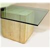 Image 2 : A CONTEMPORARY GLASS MOUNTED LIMESTONE 