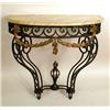 Image 1 : A LOUIS XVI STYLE PARCEL GILT WROUGHT I