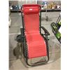 Image 1 : Reclining Lounge Chair Outdoor Beach Patio W/utility Tray