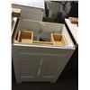 Image 1 : White Wooden Vanity (Freight Damage) no sink
