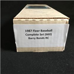 1987 FLEER BASEBALL COMPLETE SET (660) BARRY BONDS RC